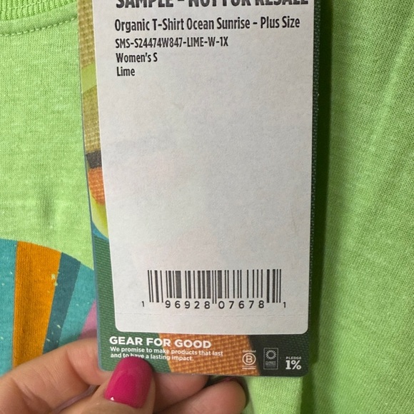 Cotopaxi Organic T Shirt Do Good Sunrise Lime Green Plus Size 1x - Picture 6 of 8
